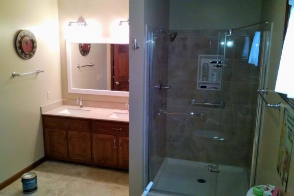 Skelley Construction, Inc. Bathroom Remodel finished - Decatur, IL
